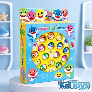 Bàn Câu Cá Xoay KidToys 15 Con - Mẫu Capybara, Baby Shark, Labubu Vui Nhộn Cho Bé
