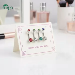 Springevenstar Thép không gỉ đính đá bụng xỏ khuyên cho đồ đi biển tự tin và hợp thời trang Springevenstar