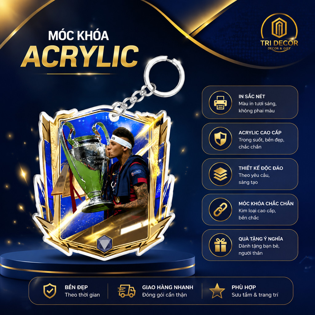 Móc Khóa Cầu Thủ Thẻ Cầu Thủ FC Mobile Mùa Thẻ UTOTY26 - TRÍ DECORADSHOP