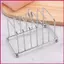 Giá để bánh mì nướng bằng thép không gỉ 6 khe Vintage Kim loại sắp xếp Bánh mì Hiển thị bữa sáng Bánh mì Loaf Giá đỡ đứng cho shopidaevn