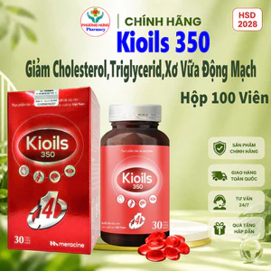 Dầu Nhuyễn Thể Kioils 350 Tốt Cho Mắt, Não, Hỗ Trợ Giảm Cholesterol, Triglycerid, Xơ Vữa Động Mạch