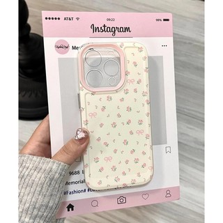Vỏ Cho Xiaomi Redmi Note 15 14 13 Pro Plus Note15 Note14 4G 5G Ốp Lưng TPU Trong Suốt Dâu Lily Hoa Sang Trọng Sáng Tạo Đơn Giản Bumber INS Bảo Vệ Ống Kính Chống Sốc Full
