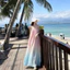 Váy dây đeo tuyệt đối đầy màu sắc, váy đi biển kỳ nghỉ trên đảo sang trọng nhẹ nhàng