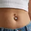 < YEI > Hình Trái Tim Zircon Series Tòn Ten Bụng Nhẫn Thép Không Gỉ Pha Lê Trái Tim Bụng Rốn Xuyên Nombril Trang Sức Mới