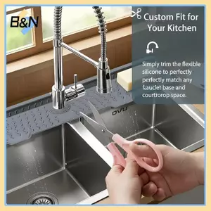 Vòi chậu rửa nhà bếp B & N Splash Guard có kênh thoát nước bảo vệ quầy sấy nước Qui.
