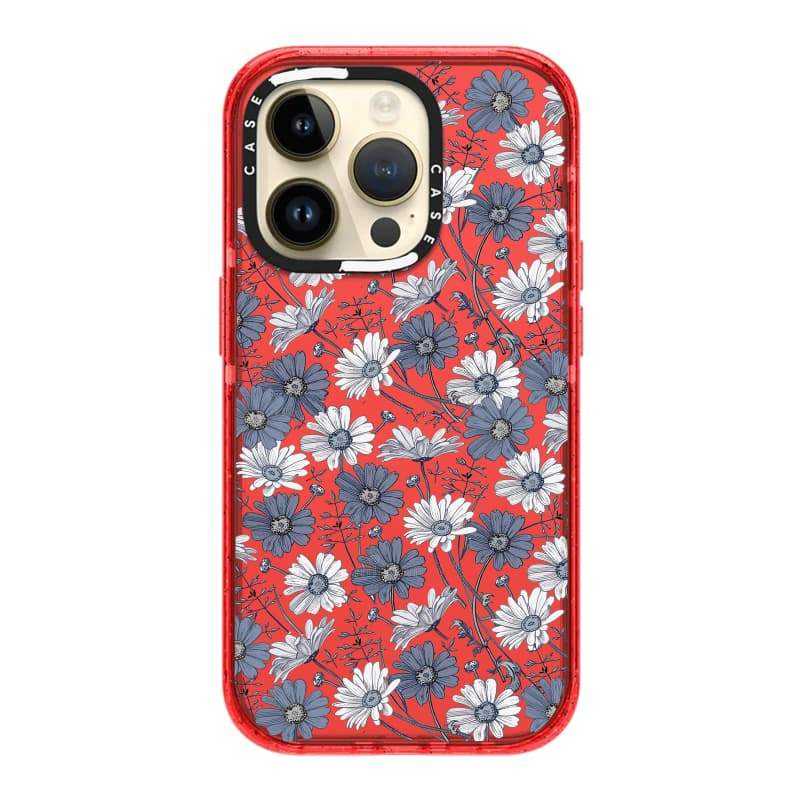 CASECASE X Hoa Trắng Xanh Cam / Đỏ / Perri Bộ Sưu Tập Kẹo Tím Màu Trong Suốt Cứng Hút Từ Tính Tác Động Cho Apple IPhone 13 14 15 16 17Pro Max Plus Có Hộp
