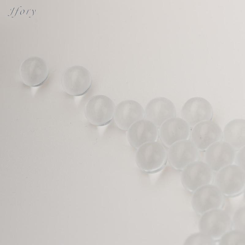 Jfory 100 Viên bi thủy tinh trong suốt tròn trong suốt để làm đầy bình trang trí bể cá