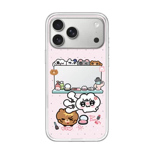 Ốp điện thoại cứng hình gấu trang điểm từ tính hoạt hình cho iPhone 17 16 Pro Max 15 14 Pro Vỏ bảo vệ mờ mờ mờ trong suốt