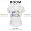 BOOM Áo Baby Tee Nữ Cotton Ôm Body-Áo Thun Ngắn Tay Y2K In Hình PhongCách Mùa Hè, Cổ Tròn Hàng Đầucách hàn quốc phong225