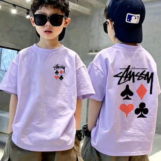 Áo Thun Trẻ Em Bé Trai Gái In  Bài Tứ Loại, Áo Bông Ngắn Tay Hè Phong Cách Street Size 3-12 Tuổi COD
