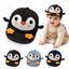 Mũ bóng chày sơ sinh PYCOU Penguin, Mũ cao bồi trẻ em Denim có thể điều chỉnh, Mũ chống nắng nhẹ hoạt hình dễ thương cho bé 6-20 tháng