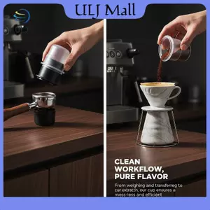 Cốc định lượng Portafilter cà phê ULJ 58mm Cốc đánh hơi Espresso Cạnh mịn để đổ cà phê an toàn tại nhà hoặc quán Bar.