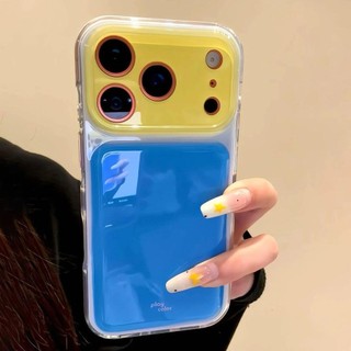 Ốp điện thoại thạch màu tương phản Dopamine cho iPhone17 16 15 Pro Max Bảo vệ Camera chống sốc Vỏ mềm chống rơi