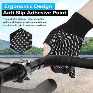 1 / 3 / 5 Đôi Găng Tay Nửa Ngón Chống Trơn Trượt Nylon Thoáng Khí - Găng Tay Màn Hình Cảm Ứng Câu Cá Ngoài Trời