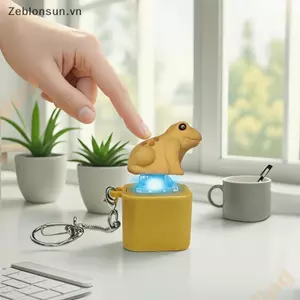 # HB # Móc khóa ếch LED có thể sạc lại hiệu quả Phụ kiện vui nhộn giảm căng thẳng cho Bapas.