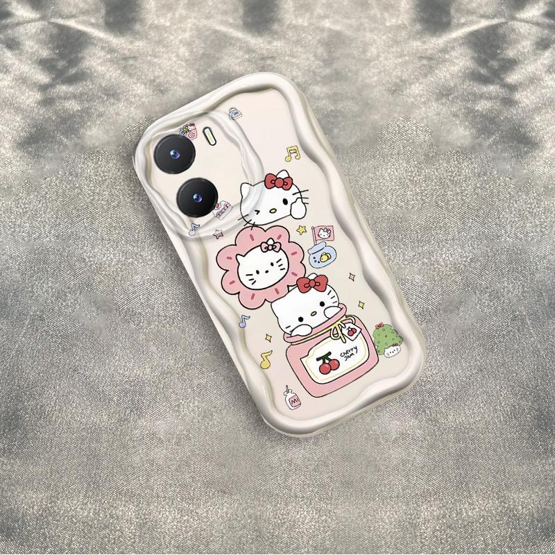 Thích hợp cho VIVO Y16 4G Y02S Điện thoại thông minh 3D TPU mềm Kitty Cat Vỏ điện thoại chống sốc