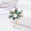 PNPIA- Thời Trang Sang Trọng Tính Khí Kim Cương Giả Ngọc Trai Cây Dừa Thổ Cẩm Cho Nữ Quần Áo Áo Phụ Kiện Áo Quà Tặng