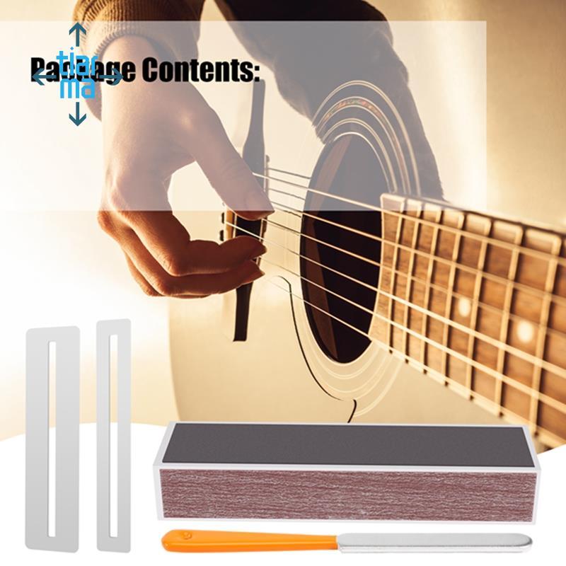 Guitar Fingerboard Luthier Tool - Guitar Fret Crowning Luthier File, Fret Leveling Beam Sanding Leveler Beam và Fingerboard Guard Protector