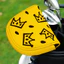 Golf Club Cap Cover Cheese Crown Putter Cover Nam Châm Đóng PU Chống Thấm Nước Đầu Bảo Vệ