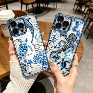 Ốp Điện Thoại Cho Redmi A7 PRO 15A A5 A3 15C 14C 13C 12C 9C A2 A1 9A 10C 13 12 Mạ Dễ Thương Xanh Dương Động Vật Chống Sốc Trong Suốt Mềm