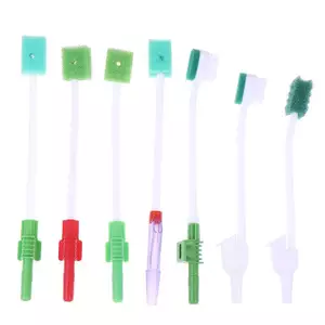 VFZ Bàn chải đánh răng bằng bọt biển y tế dùng một lần ICU Khăn choàng hút Chăm sóc răng miệng Sử dụng đơn Hệ thống bàn chải đánh răng hút Vệ sinh răng miệng OTE