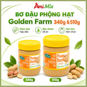 Bơ Đậu Phộng Hạt Golden Farm 340g & 510g - Có Combo Tiện Lợi, Hấp Dẫn