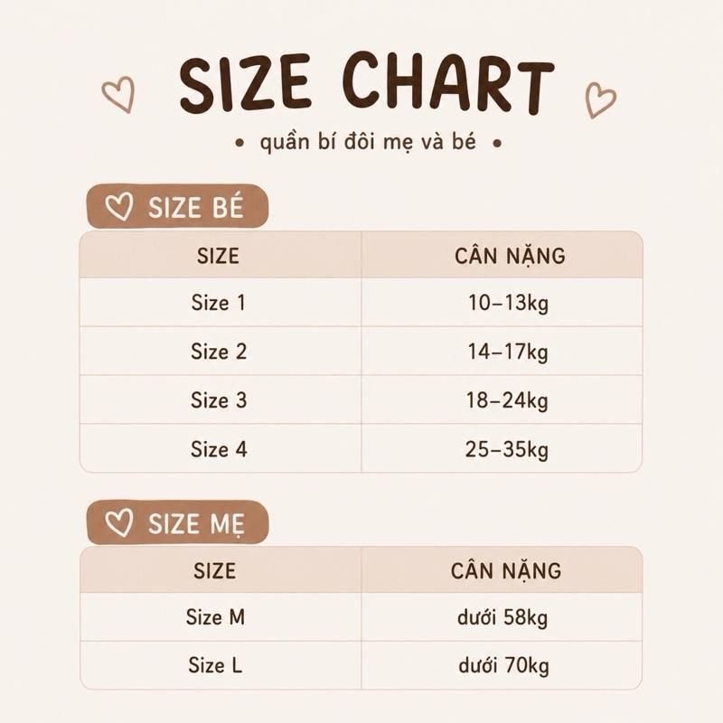 [ QUẦN BÍ ] Quần đôi  mẹ và bé nhiều màu dễ thương