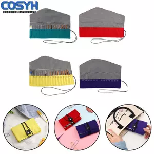 <cosyh>Portable Foldable Storage Bag for Crochet Hooks and Knitting Needle Organization