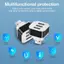 Bộ mở rộng sạc USB trên ô tô Nhíp 2.0 Bộ chia USB mở rộng 3 cổng có đèn báo Cắm và chạy 3 trong 1 cho điện thoại thông minh Hub VN