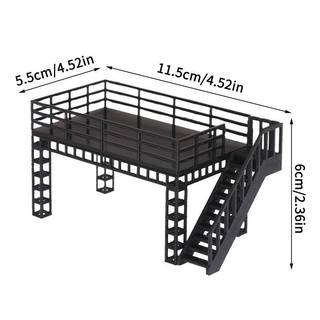 Any2Get5% tắt tỷ lệ 1 / 64 Khung thép Diorama Đế trưng bày Mô hình nền tảng hai tầng Mô hình cảnh nhà để xe ô tô Phụ kiện hiển thị cảnh
