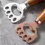 TRTR Thép không gỉ Mèo Móng Vuốt Bia Dụng Cụ Mở Chai Nhà Gỗ Acacia Thẳng Đứng Dễ Thương Dụng Cụ Mở Chai Cá Tính Dây Treo Tuốc Vít VN