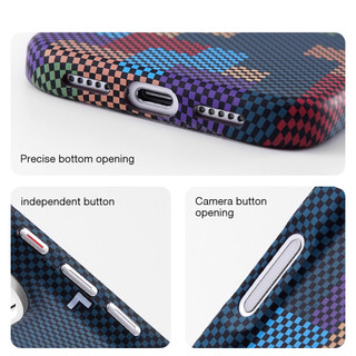 Ốp điện thoại bằng sợi Carbon Sanptoch cho Mg IPhone 17 16 15 14 Pro Max Vỏ cứng chống sốc IPhone 17 Pro Max Vỏ bảo vệ vân tay siêu mỏng sang trọng có vòng ống kính hợp kim.