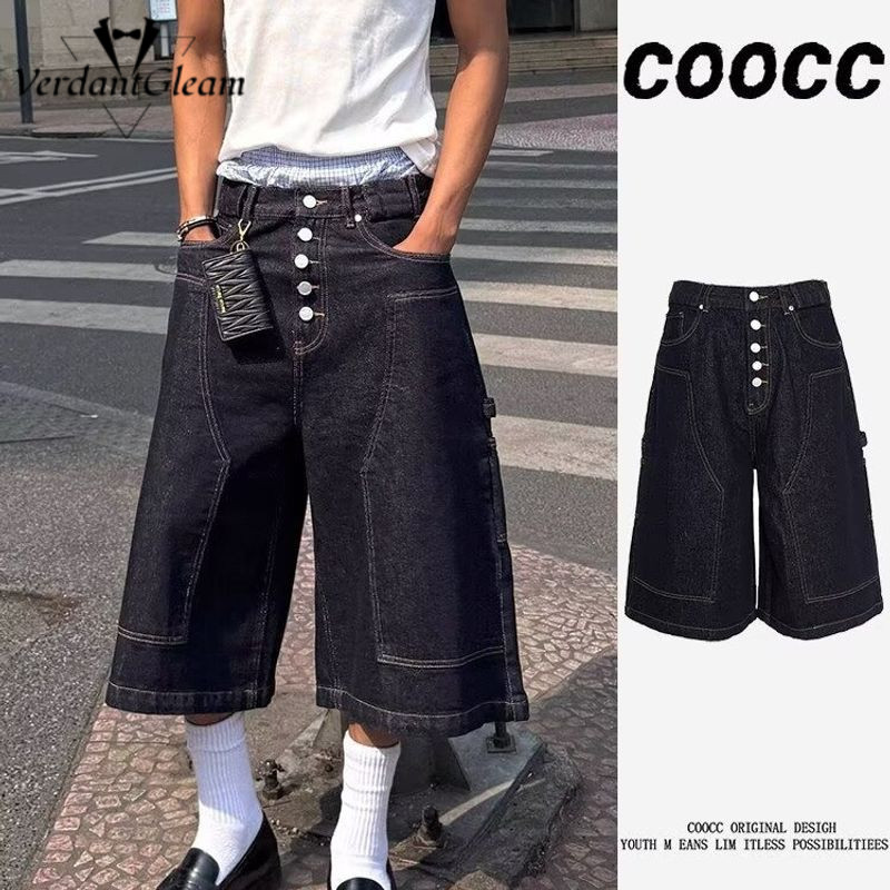 Quần crop Denim nam VG Quần short đa năng thông thường và thoải mái