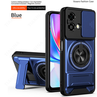 Mới Trượt Ống Kính Funda Cho ZTE Blade A35E 4G Ốp Lưng Xoay Vòng Từ Tính Cho ZTE Blade A35E 4G Ốp Lưng Đứng Có Thể Gập Lại Vỏ Giáp Capa