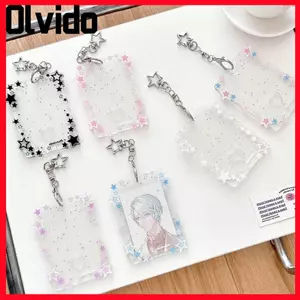 Giá đỡ Photocard OLVIDO, Giá đỡ ảnh thần tượng ngôi sao lấp lánh Mini, Mặt dây chuyền túi Acrylic 3 inch