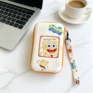 Dễ Thương SpongeBob Túi Xách Cáp Dữ Liệu Sạc Túi Bảo Quản Tai Nghe Thẻ Bảo Quản Mỹ Phẩm Túi Bảo Quản