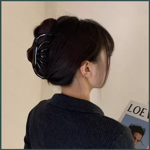 SQ Kẹp tóc lớn kiểu Pháp retro tóc lấy mặt sau đầu tóc cá mập kẹp lưới nổi tiếng 2025 mới
