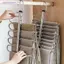 Móc treo quần ma thuật gấp 5 / 9 lớp Quần áo tiết kiệm không gian bằng thép không gỉ Ra sắp xếp cho tủ quần áo Quần jean Khăn quàng cổ MỚI