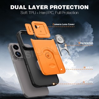 Ốp lưng Oppo Find X9 Pro X9S X9 5G 4G 360° Xoay Vòng Chân Đế Trượt Cửa Sổ Vỏ Điện Thoại Bảo Vệ Mặt Sau Chống Sốc