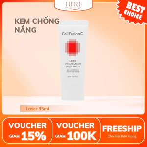 Kem Chống Nắng Cell Fusion C Dịu Da Laser Sunscreen 100 SPF50+ PA +++ 35ml Heri Skin