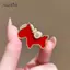 AqToCna Dễ Thương Ngựa Đỏ Thổ Cẩm Tinh Tế Cung Hoàng Đạo Ngựa Trâm Cài Pin Dành Cho Nữ Tính Khí Phù Hợp Với Ve Áo Corsage Phụ Kiện Quà Tặng Năm Mới AqToCna