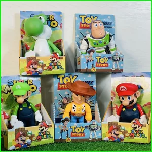 PS1 Câu Chuyện Đồ Chơi Buzz Lightyear Woody Super Mario Luigi Nhân Vật Hành Động Anime Merch Trang Trí SP1