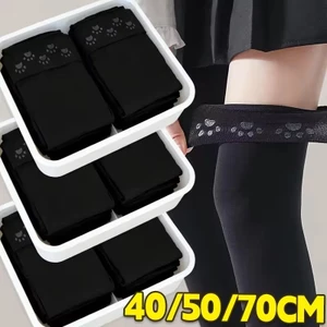 Phụ Nữ Bé Gái Mèo Gợi Cảm Silicon Chống Trơn Trượt Trên Đầu Gối Tất Nylon Đùi Vớ Cao JK Gothic Cosplay Quần Legging Sox 40 / 50 / 70cm