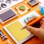 BEABOUT Thạch Cao Su Tem, Khối Khắc Mỏng Cao Su Mềm Khắc Khối, Miếng Lót Tem Vuông Dễ Khắc Dính Mặt Sau DIY Tem Cao Su Khắc Laser