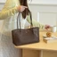 Túi Tote dệt YOLOGO, Túi đeo vai rỗng dung tích lớn bằng da PU, Rỗng ra 25x17x12cm có túi bên trong Túi xách da PU Mua sắm