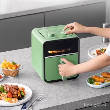Nồi chiên không dầu dùng trong gia đình, nồi chiên điện đa chức năng, nồi chiên không dầu nhỏ gọn có màn hình hiển thị.