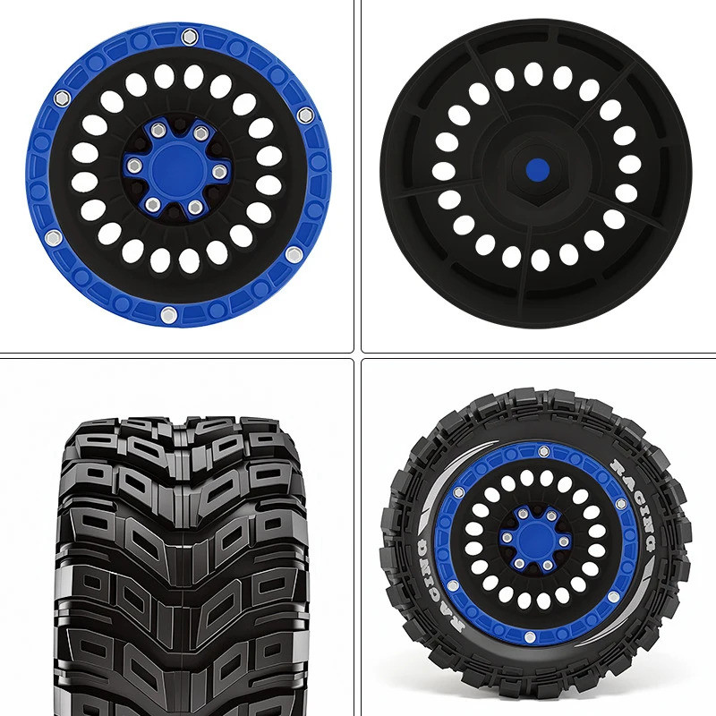 4 90mm 12mm Hex Lốp Cao Su Bánh Xe Cho 1 / 14 1 / 16 Traxxas Summit E-REV LaTrax Arrma Kraton MJX 16207 16208 HBX Nâng Cấp Phần MJX 16207 16208 HBX 16889 SCY 16101 16102