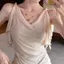 Áo thun không tay cổ tròn đính cườm kiểu Pháp dành cho nữ mùa hè Pure Desire Hot Girl Eo hẹp quây Sling Top