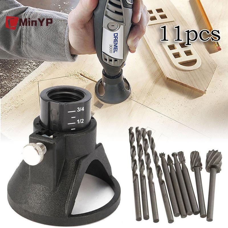 CMinYP Dremel Hướng dẫn cắt đa dụng cụ quay HSS Router Bộ mũi khoan Bộ đính kèm Glory