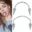 KUZHEN 1 Thép Titan C Thanh Ma Cà Rồng Fangs Răng Môi Xuyên Punk Spiked Labret Tai Sụn Xuyên Bông Tai 2021 Xu Hướng Trang Sức HOT
